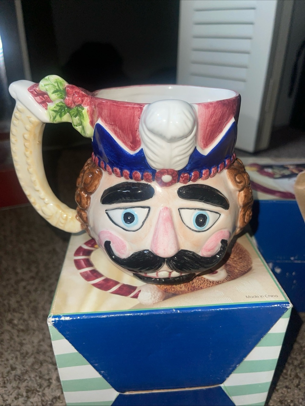 Novelty Nutcracker Face Ceramic Mug - Multicolor